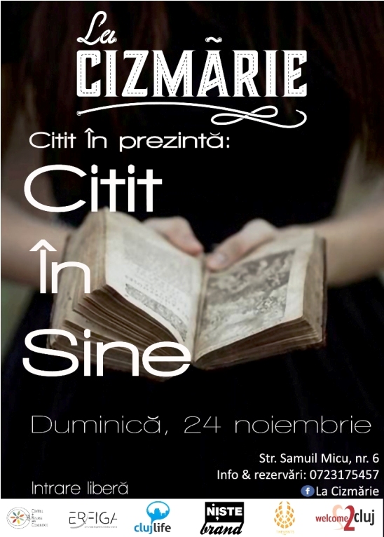 24.11 – Spectacol de poezie senzoriala “Citit in Sine” in La Cizmarie