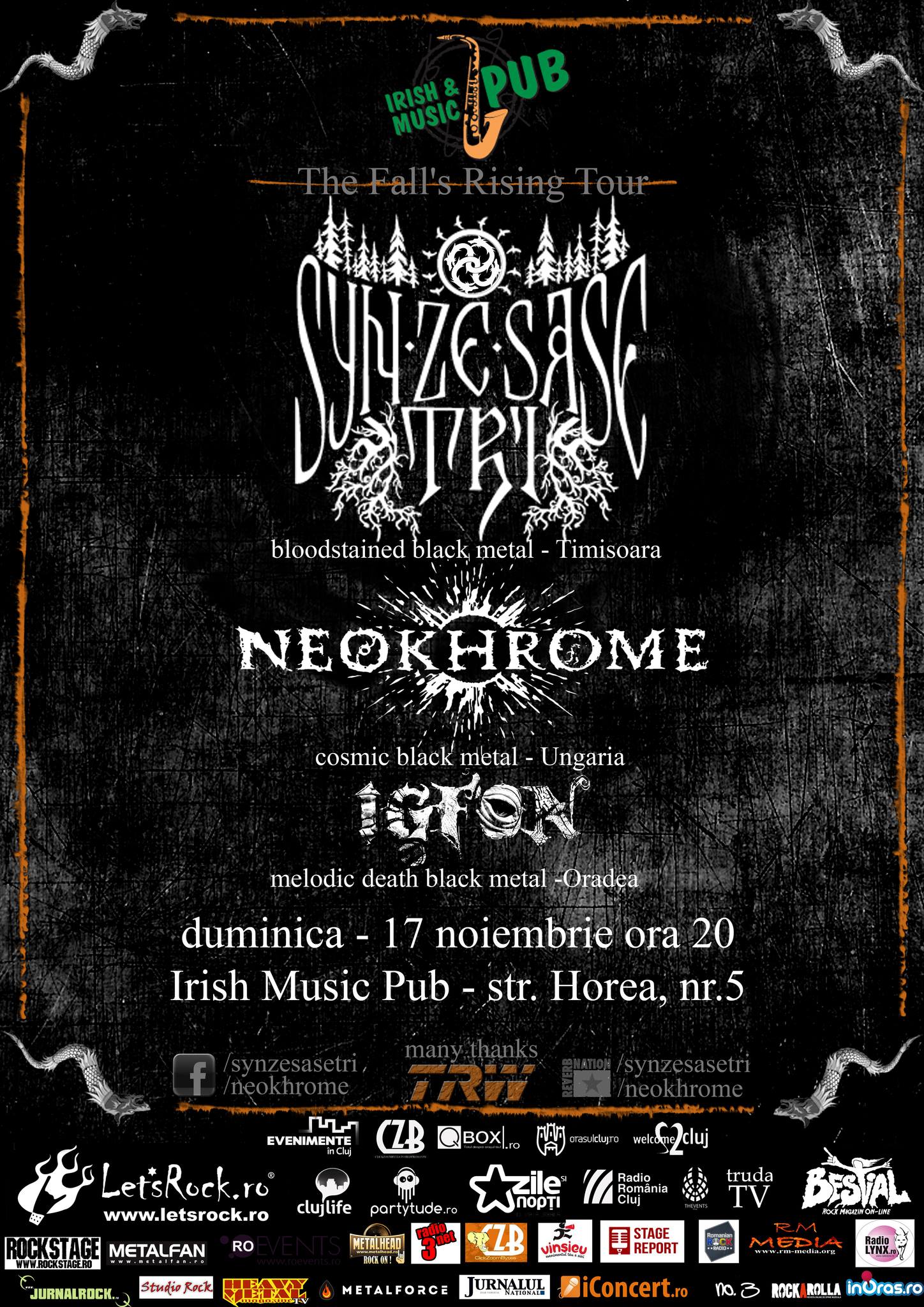17.11 – Concert Syn Ze Sase Tri, Neokhrome si Igfon in Irish Music Pub