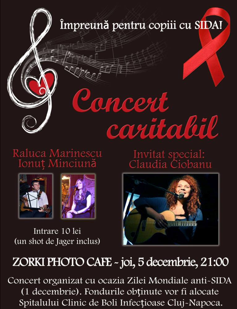 5.12 – Concert caritabil pentru copiii cu SIDA in Zorki Photo Cafe