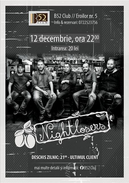 12.12 – Concert NIGHTLOSERS în Cluj