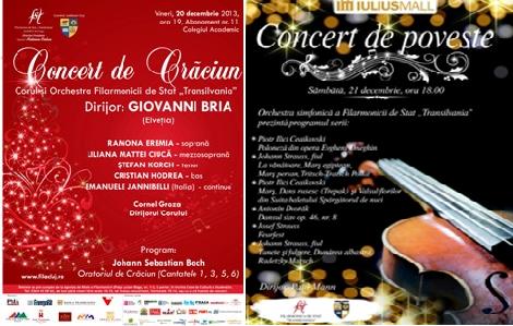 20-21.12 – Două concerte de Crăciun, cadouri muzicale din partea Filarmonicii “Transilvania”