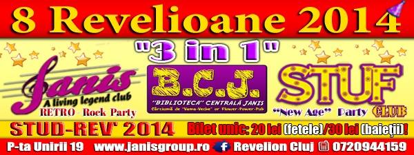 Revelion last minute: petrecere 3 în 1 la Janis Club, Janis la Stuf și BCJ