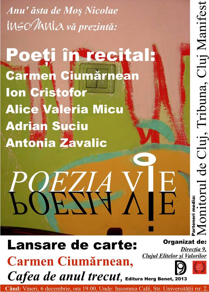 6.12 – Poezia Vie – Seara de poezie si lansare de carte in Insomnia Cafe