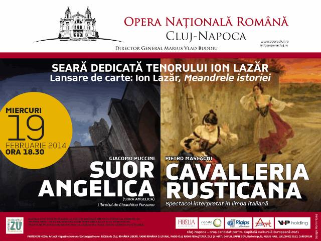 19.02 Seară de spectacol şi magie: CAVALLERIA RUSTICANA şi SUOR ANGELICA