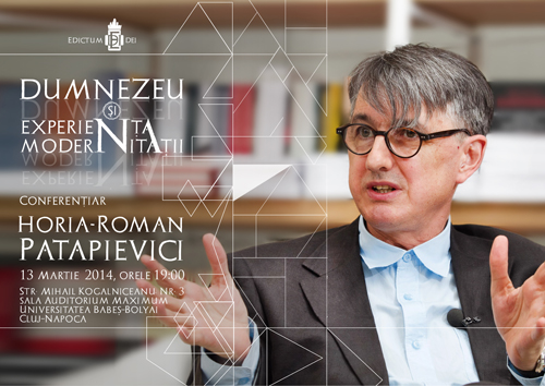 13.03 Patapievici confereţiază la Cluj
