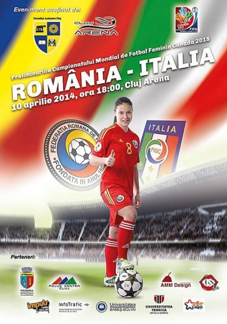 10.04 Meci de fotbal dintre Romania si Italia pe Cluj Arena