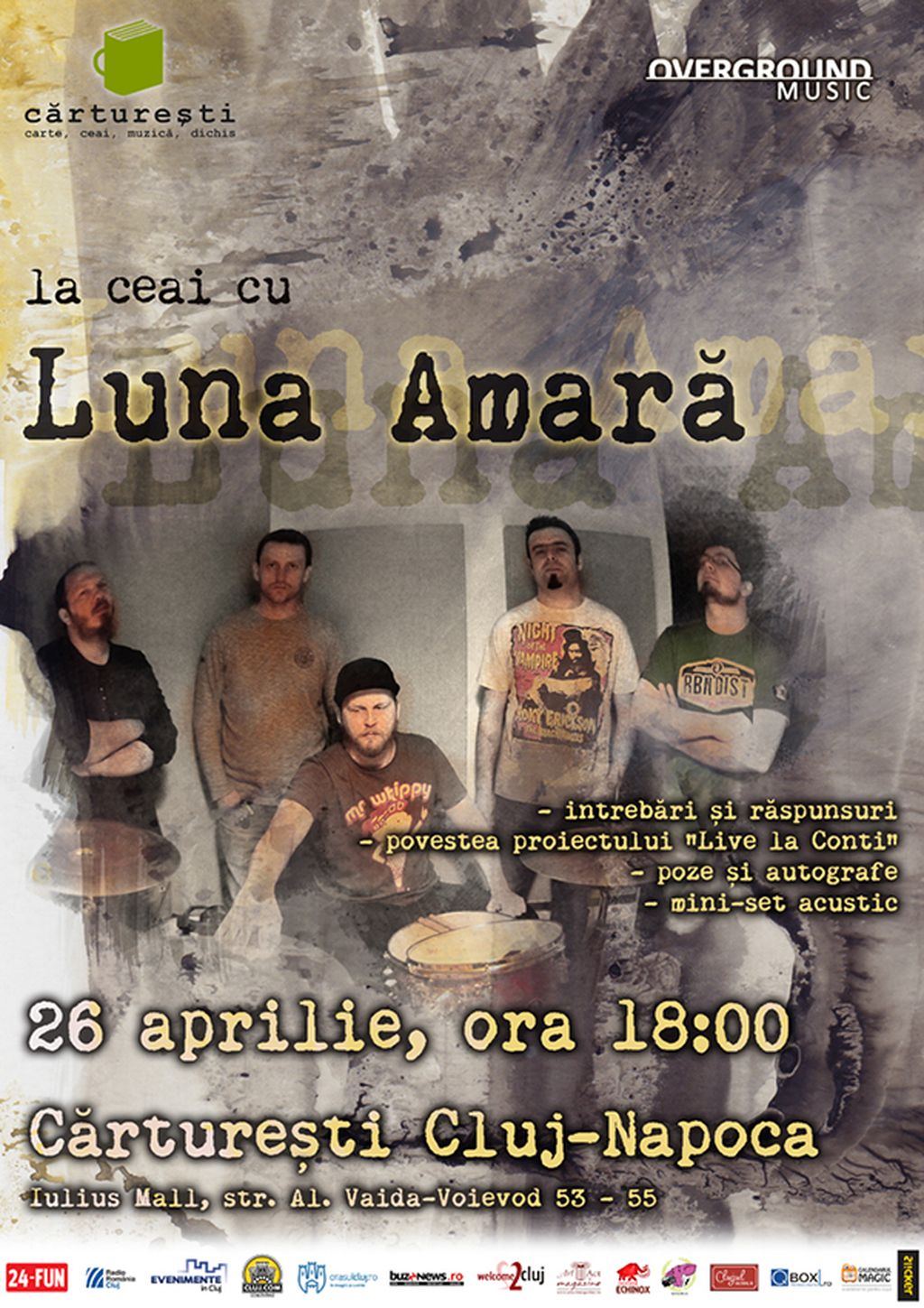 26.04 Luna Amara lanseaza noul album la Cluj