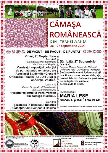 26.09-27.09 Cămaşa românească din Transilvania