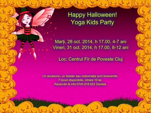31.10 Halloween Yoga Kids Party în Cluj