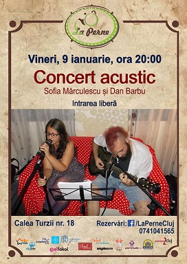 09.01 Concert acustic – Sofia Mărculescu și Dan Barbu