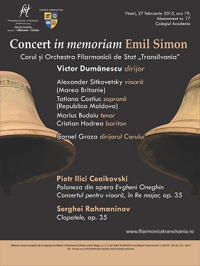 27.02 Concert vocal-simfonic in memoriam Emil Simon