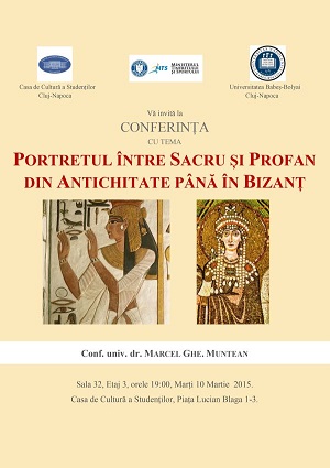 10.03 Conferință: Portretul între sacru și profan din Antichitate și până în Bizanț