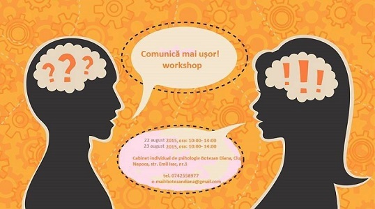 22-23.08 Workshop: Comunică mai ușor!