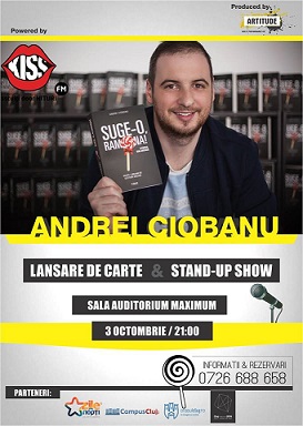 03.10 Lansare carte și stand-up comedy cu Andrei Ciobanu