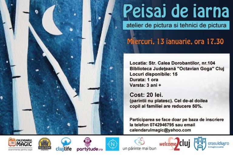 13.01 Atelier de pictura: Peisaj de iarna