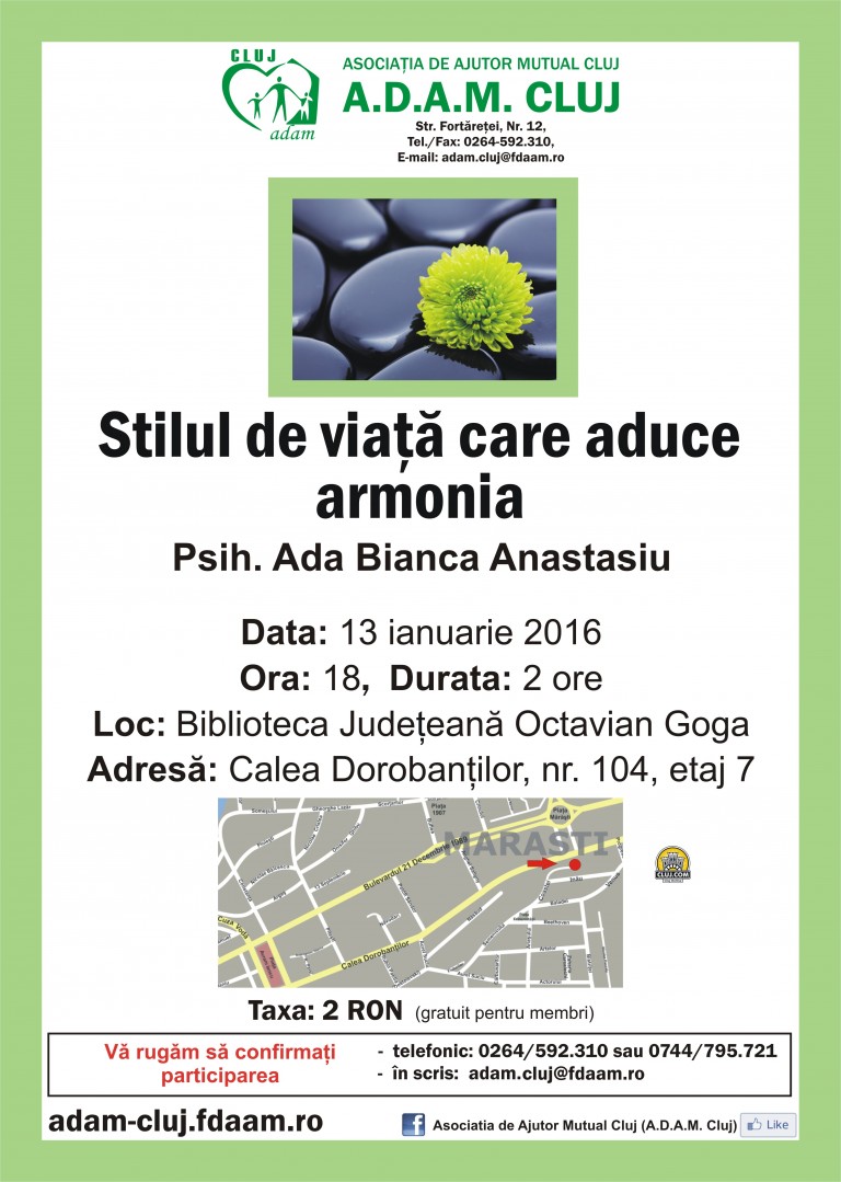 13.01 Seminar: Stilul de Viață care aduce Armonia