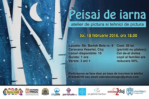 18.02 Atelier pentru copii: Peisaj de iarnă