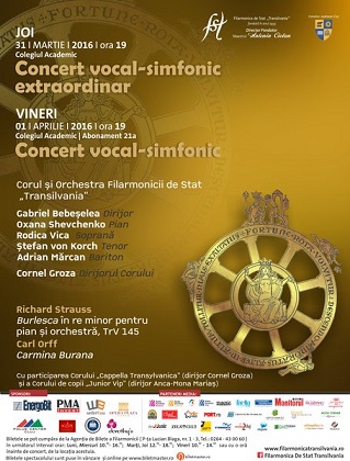 31.03-1.04 Concert vocal-simfonic: Carmina Burana