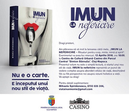 13.04 Lansare de carte: Imun la nefericire
