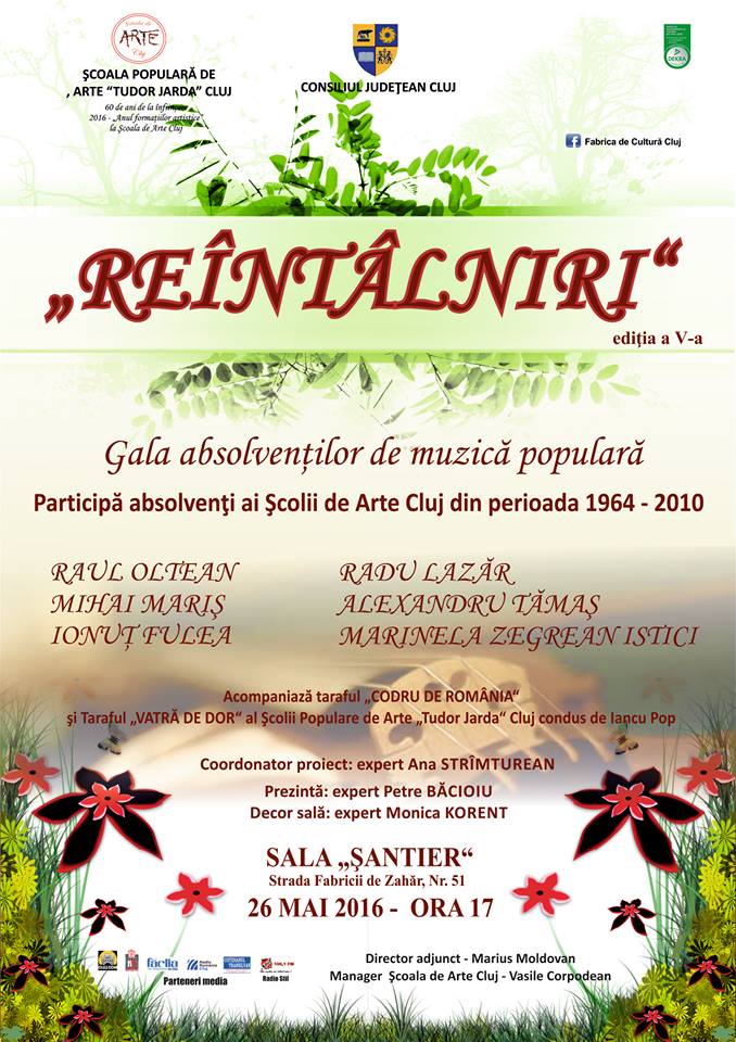 26.05 „Reîntâlniri” la Şcoala Populară de Arte „Tudor Jarda”