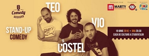 19.05 Stand-up Comedy cu Teo, Vio și Costel