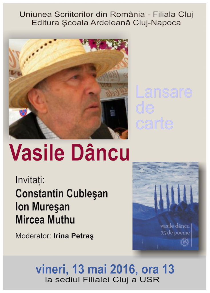 13.05 Lansare de carte: Lansare Vasile Dancu
