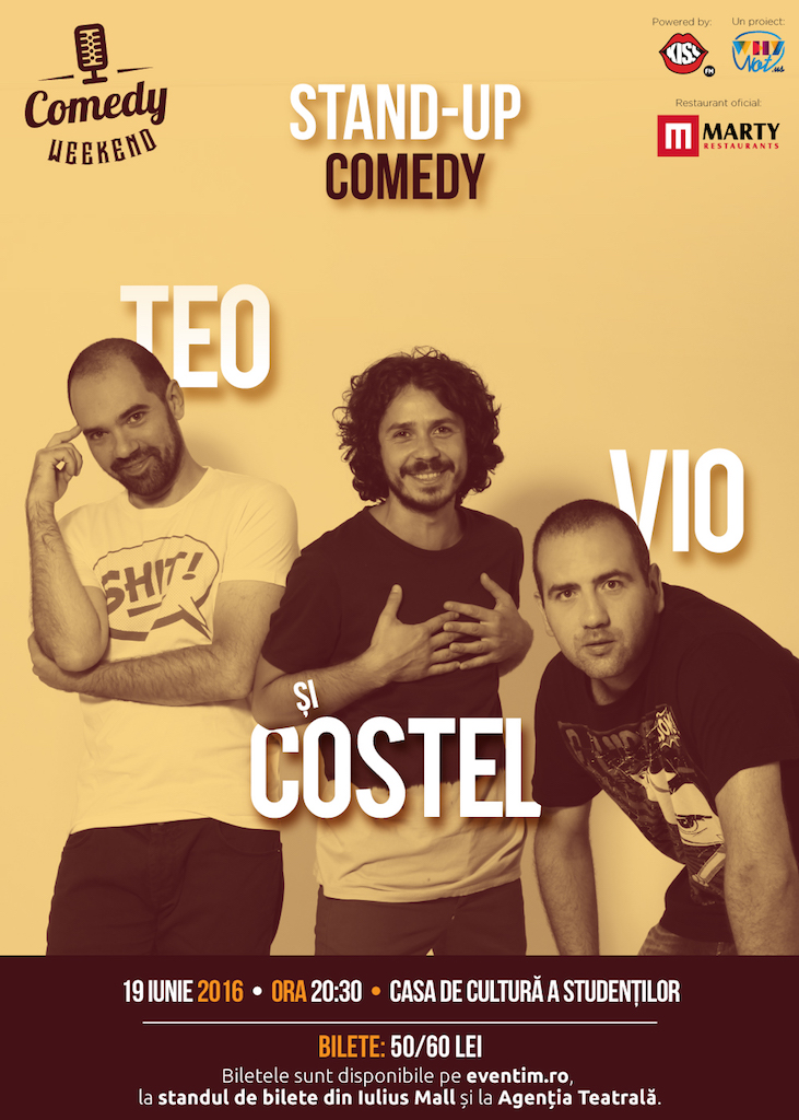 19.06 Stand Up Comedy: Teo, Vio și Costel