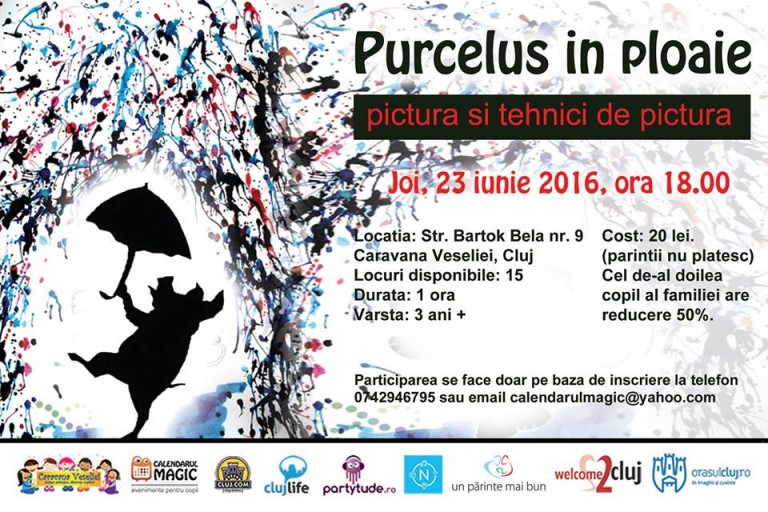 23.06 Atelier de desen: Purcelus in ploaie