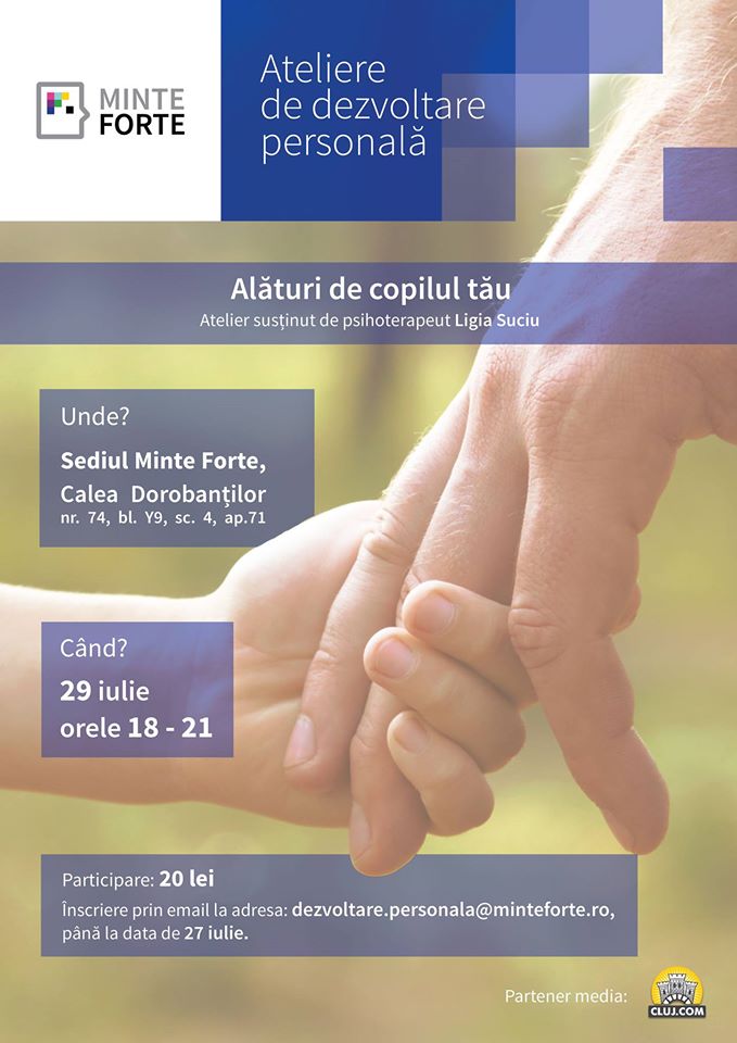29.07 Atelier: Alături de copilul tău