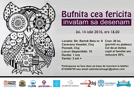 14.07 Atelier de desen: Bufnita cea fericita