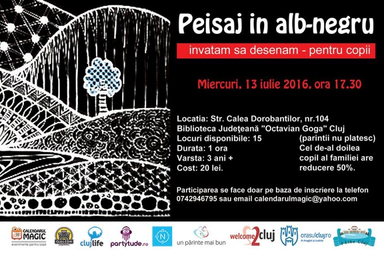 13.07 “Peisaj in alb-negru” – Invatam sa desenam