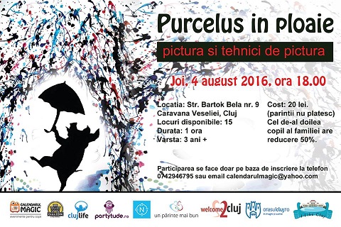 04.08 Atelierul de pictura: Purcelus in ploaie