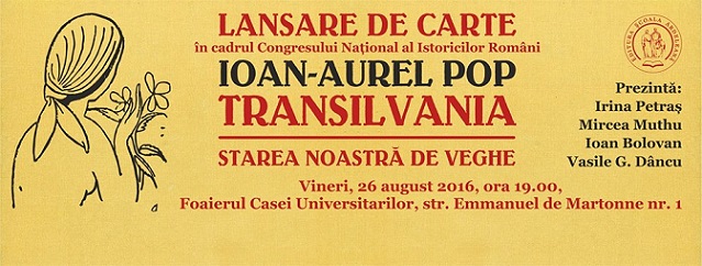 26.08 Lansare de carte: Transilvania, starea noastră de veghe