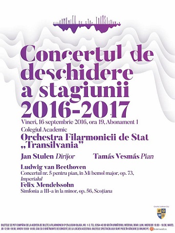 16.09 Concertul de deschidere a stagiunii 2016-2017 la Filarmonică