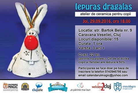 29.09 Iepuras dragalas – Atelier de ceramica pentru copii