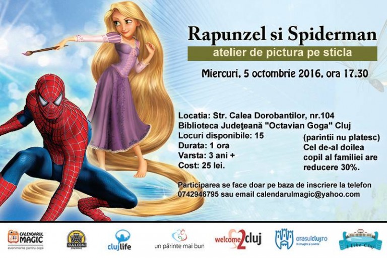 05.10 Eveniment pentru copii: Rapunzel și Spiderman
