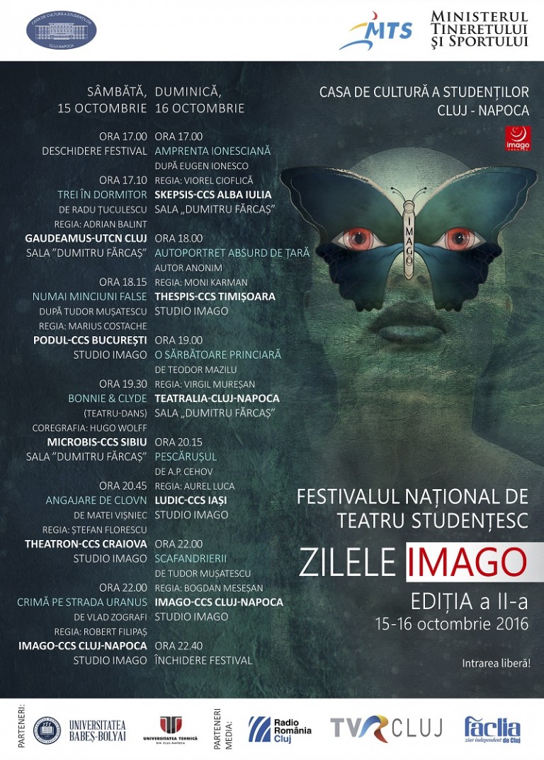15-16.10 Festivalul National de Teatru Studentesc Zilele Imago