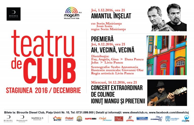 01.12 Teatru de club: AMANTUL ÎNȘELAT