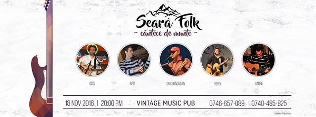18.11 Seară Folk – cântece de munte
