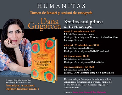 25.11 Lansare de carte: Sentimentul primar al nevinovatiei
