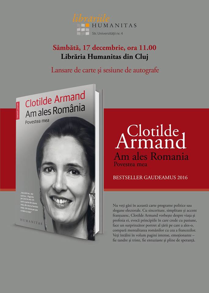 17.12 Lansare de carte – Clotilde Armand