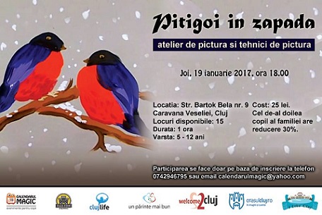 19.01 Atelier de pictura si tehnici de pictura: Pitigoi in zapada
