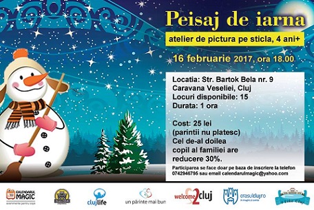 16.02 “Peisaj de iarna” – Atelier de pictura pe sticla pentru copii
