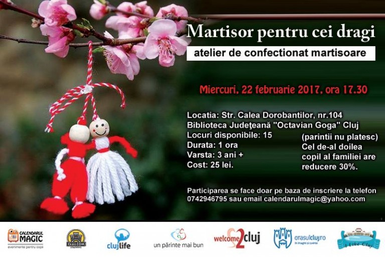 22.02 “Martisor pentru cei dragi” – Atelier de creatie pentru copii