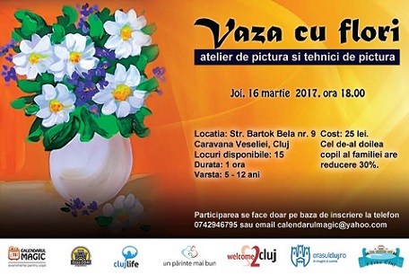 16.03 “Vaza cu flori” – Atelier de pictura si tehnici de pictura