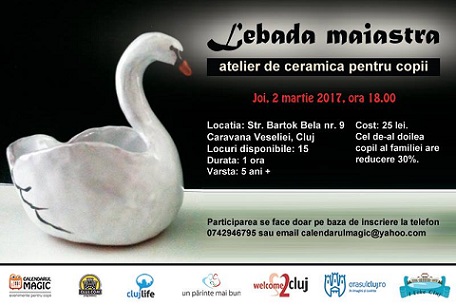 02.03 “Lebada maiastra” – Atelier de ceramica pentru copii