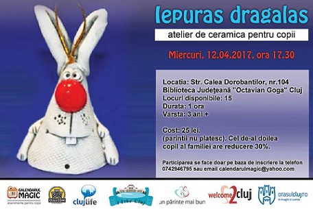 12.04 “Iepuras dragalas” – Atelier de ceramica pentru copii