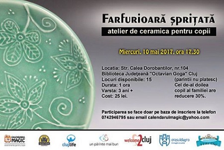 10.05 “Farfurioara spritata” – Atelier de ceramica pentru copii