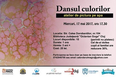 17.05 “Dansul culorilor” – Atelier de pictura pe apa