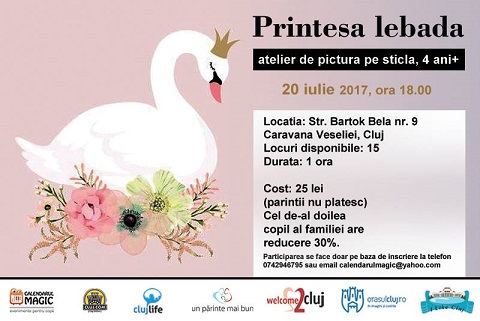 20.07 “Lebada printesa” – Atelier de pictura pe sticla pentru copii